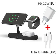 Ultimate 3-in-1 MagSafe Charging Station for iPhone, Apple Watch, and AirPods Pro