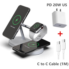 Ultimate 3-in-1 MagSafe Charging Station for iPhone, Apple Watch, and AirPods Pro