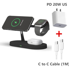 Ultimate 3-in-1 MagSafe Charging Station for iPhone, Apple Watch, and AirPods Pro