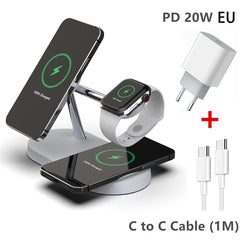 Ultimate 3-in-1 MagSafe Charging Station for iPhone, Apple Watch, and AirPods Pro