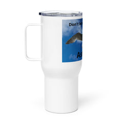 Travel mug with a handle